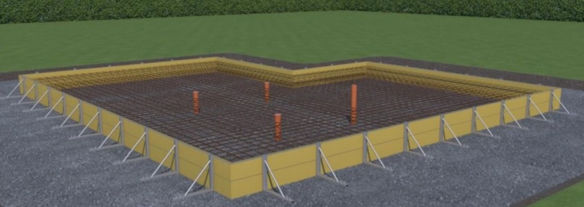 Executarea unei placi de fundație cu țevi instalate vertical