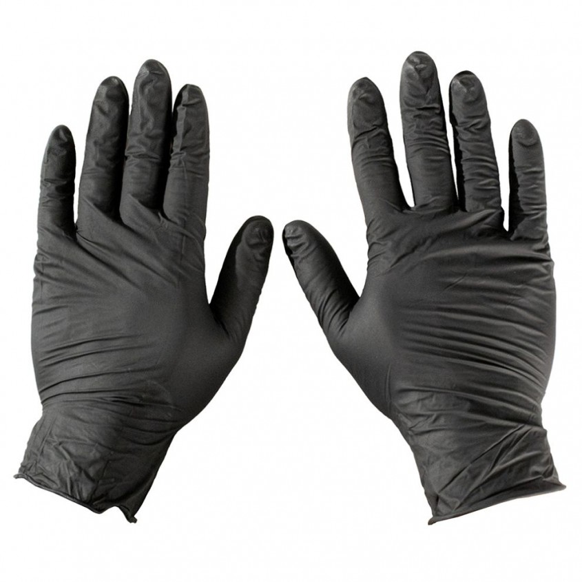 Manusi unica folosinta BLAXY nitril nepudrate non-medicale grosime 0 1mm 4 1 grame negru marimea XL