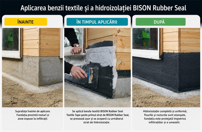 Hidroizolare și etanșare cu Bison Rubber Seal: aplicații, beneficii și mod de utilizare