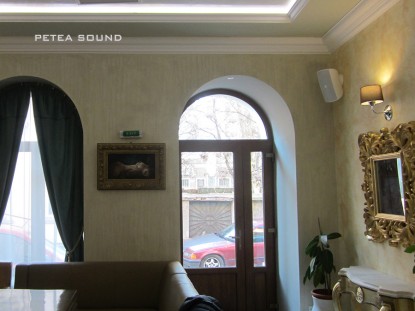 Interior cafenea STRETTO dupa sonorizare   Braila PETEA Sound