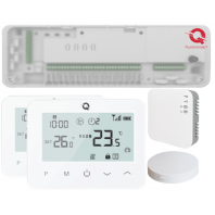 Kit automatizare smart Q20 pentru incalzire in pardoseala 8 zone full wireless 2 termostate smart wireless