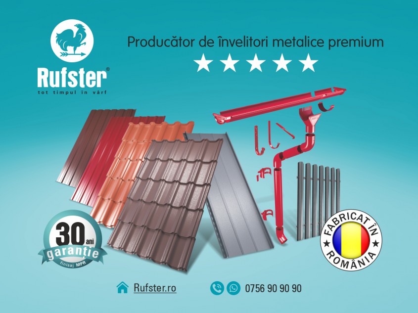 RUFSTER – producător național de învelitori metalice