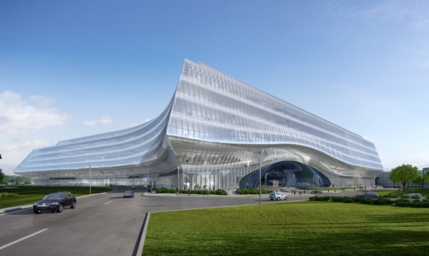 Zaha Hadid Architects construiește o clădire ca o navă spațială în Silicon Valley-ul rusesc