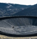 Lac artificial căptușit cu geomembrană pentru producerea zăpezii pe P&acirc;rtia Olimpică din Borșa