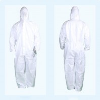 Combinezon unica folosinta protectie chimica, impermeabil, antistatic CHIMTEC alb 