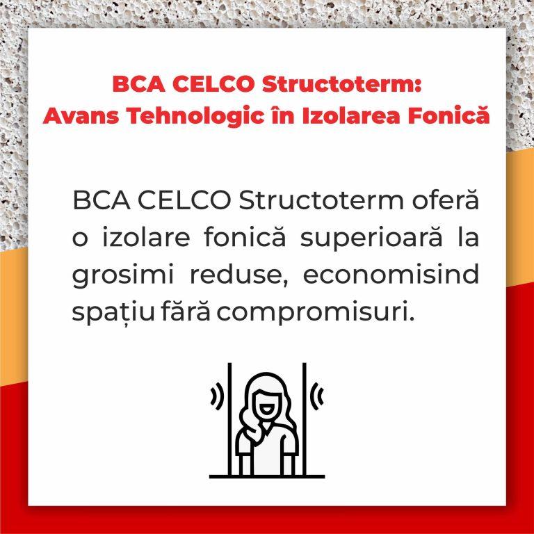Importanța capacității de izolare fonică cu BCA CELCO STRUCTOTERM