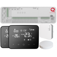 Kit automatizare smart Q20 controller pentru incalzire in pardoseala 8 zone full wireless 2 termostate smart