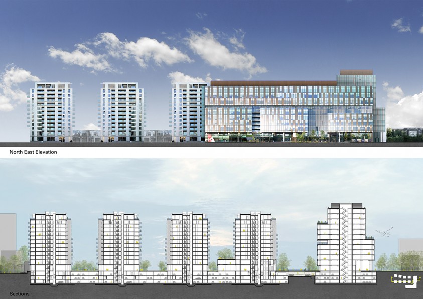 One Cotroceni Park – Elevation and section Bucuresti X Architecture & Engineering X ARCHITECTURE & ENGINEERING