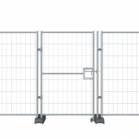 Poarta pietonala mobila cu roata si incuietoare