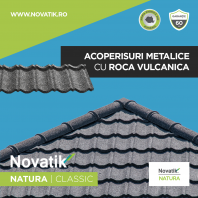 Țigle metalice cu acoperire de rocă vulcanică Novatik NATURA | CLASSIC 