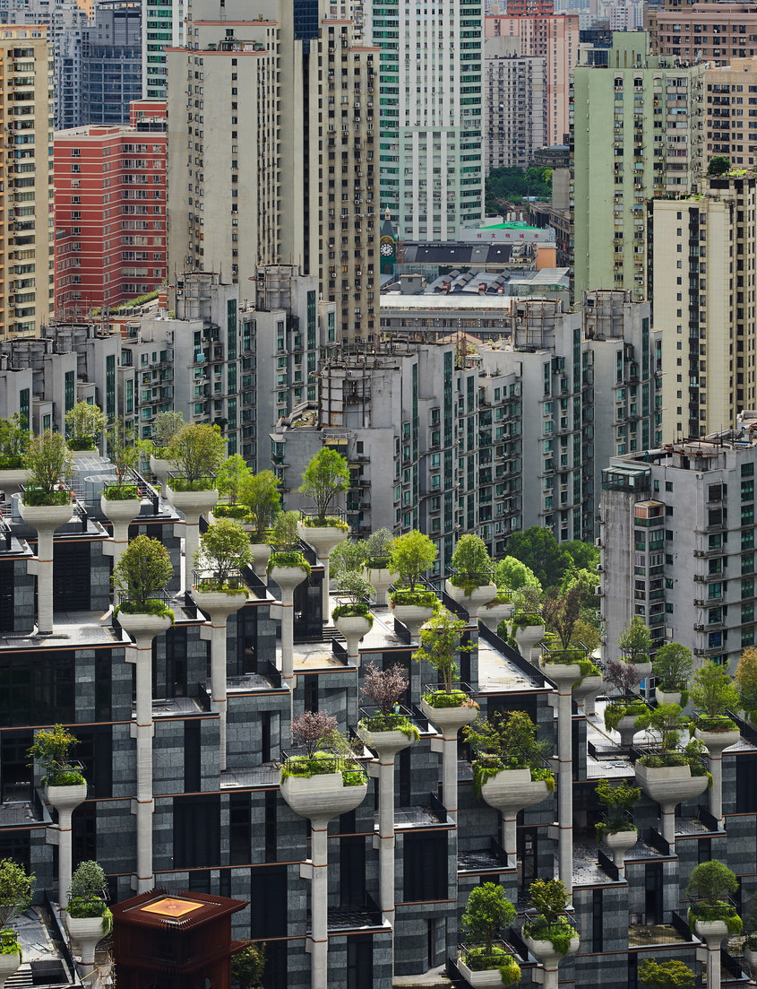 Primele imagini cu uimitorul complex de clădiri "O mie de arbori"
