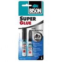 Adeziv bifazic BISON Super Glue All Plastics, 3ml+2g - Cod: 400020