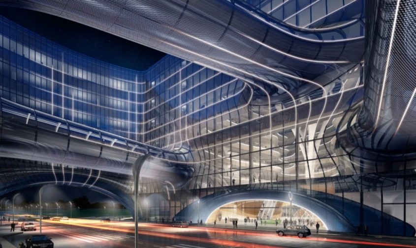 Zaha Hadid Architects construiește o clădire ca o navă spațială în Silicon Valley-ul rusesc