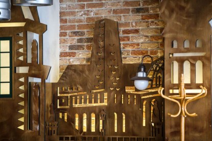 Vedere de aproape  - perete cu caramida aparenta  Iasi Amedio Ideas