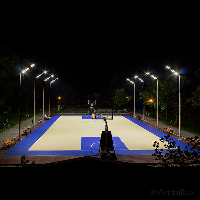 Ambiflux Arena – Iluminat exterior eficient pentru clădiri și terenuri sportive