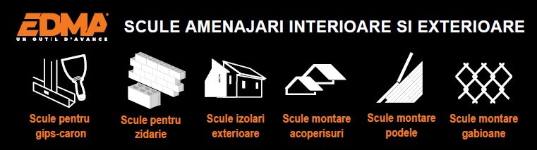 Scule de mână EDMA pentru amenajări interioare și exterioare