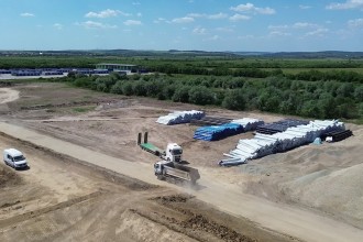 Sistem de etansare cu geosintetice la Celula 3 a Depozitului Ghizela cum se izoleaza 7 hectare