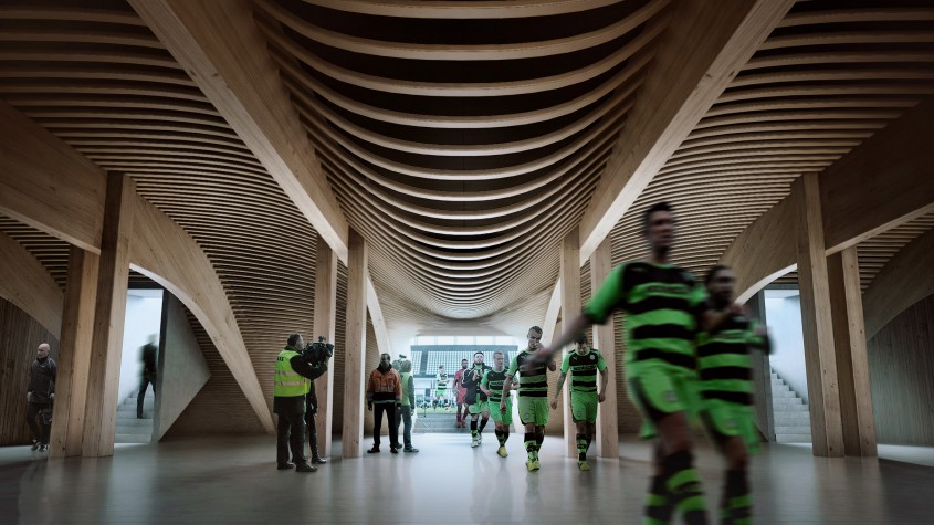 Primul stadion din lume construit din lemn