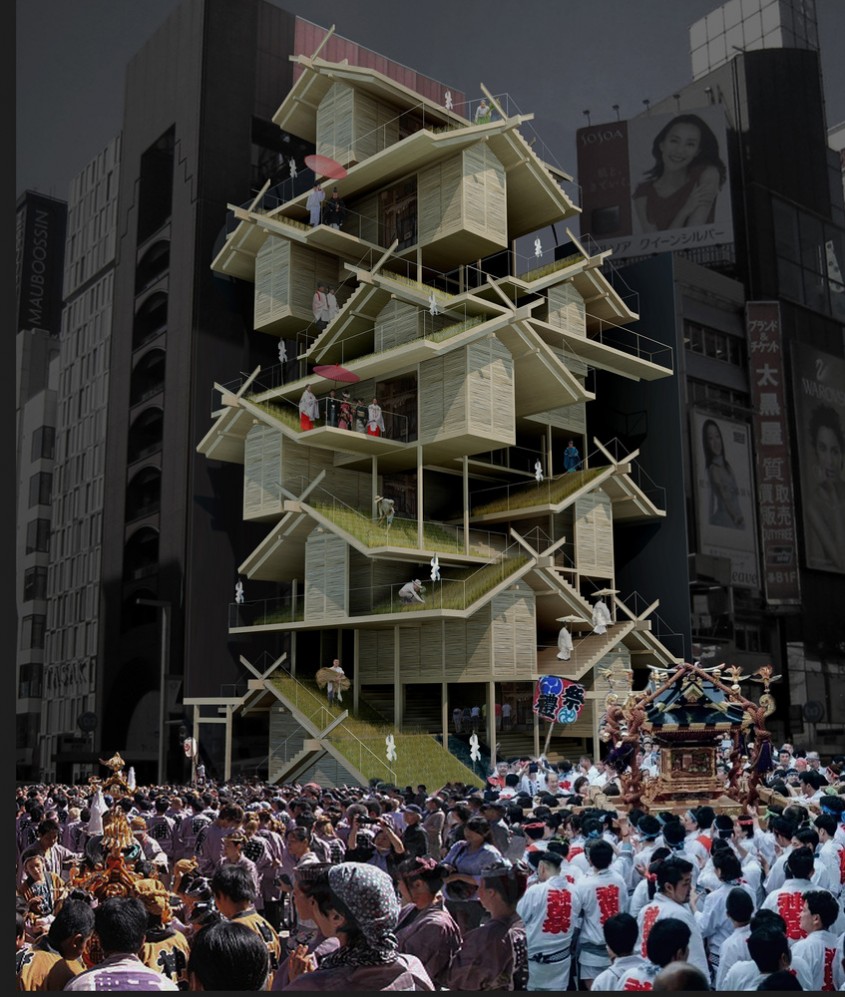 Un zgârie-nori ca un acordeon pentru zonele afectate de dezastre a câștigat competiția eVolo Skyscraper 2018