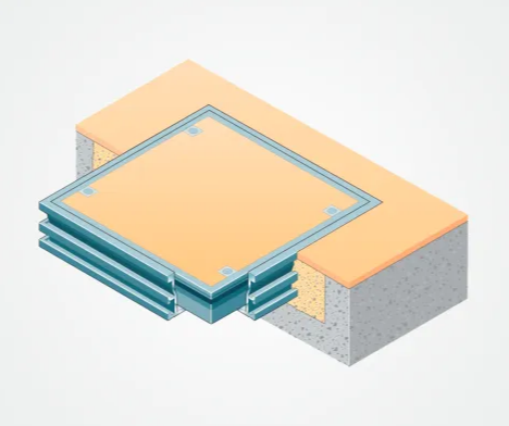 Capac aluminiu placabil RF EI120 Seria 5000-FireProtect - Capac acces placabil din aluminiu cu protecție la