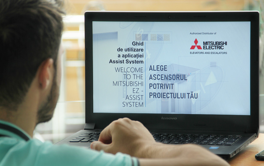 ELMAS te ajută să alegi ascensorul potrivit prin aplicația MITSUBISHI EZ-ASSIST SYSTEM