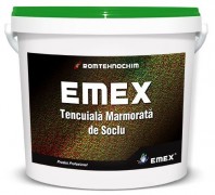 TENCUIALA DECORATIVA DE SOCLU “EMEX”, Alb, Bidon 25 KG