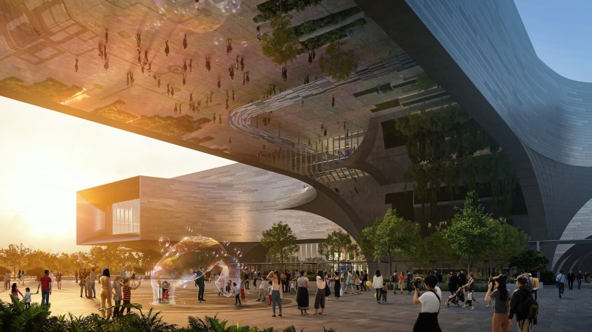 Volume interconectate ce par să plutească, un nou proiect Zaha Hadid Architects 