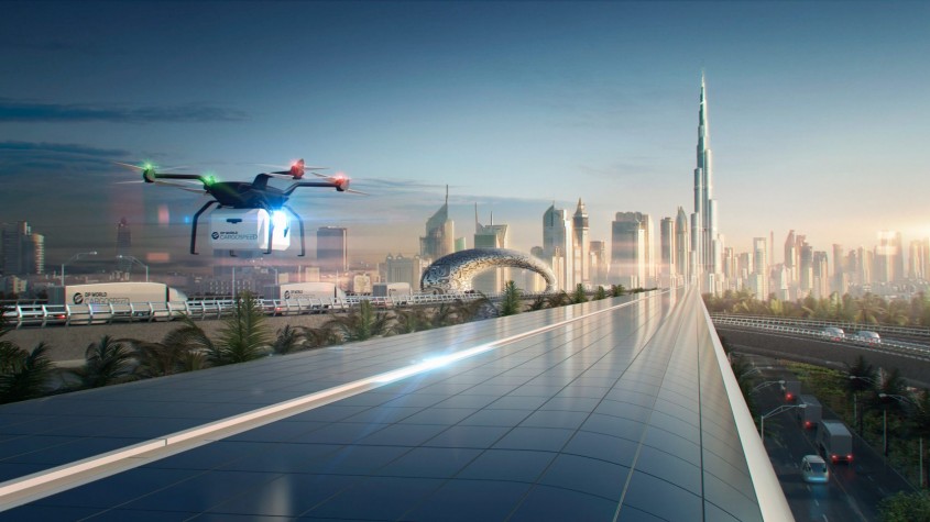Așa ar putea arăta trenurile Hyperloop care vor transporta mărfuri cu viteza sunetului prin orașele viitorului
