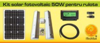 Kit solar fotovoltaic 50W pentru rulota - KIT50W12VRUL