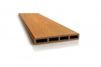 Placa gard tip scandura din WPC lemn compozit, 150&times;20.6mm, textura lemn bej, 23-502