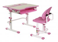 Set birou si scaun copii ergonomic reglabil in inaltime ErgoK Ivy Roz