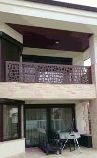 Balustrada Ornamentala de exterior din material HPL - Model Patrate