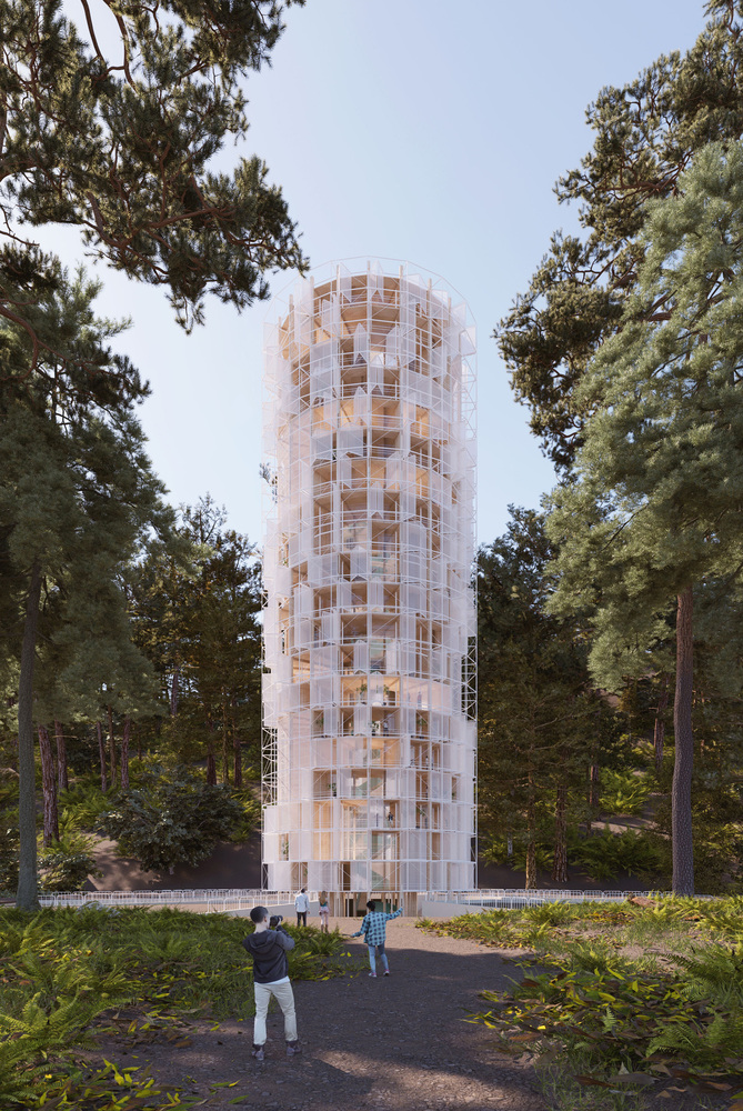 Un zgârie-nori ca un acordeon pentru zonele afectate de dezastre a câștigat competiția eVolo Skyscraper 2018