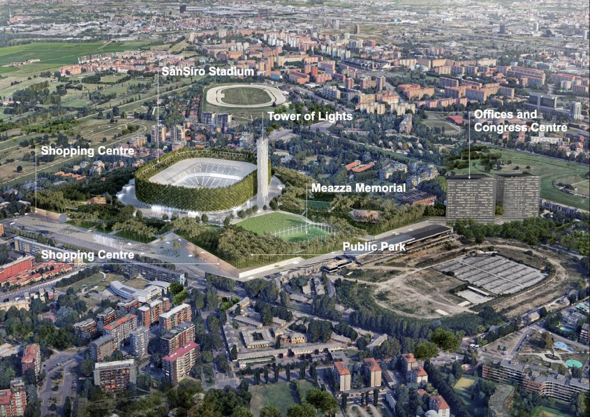 Stadionul-pădure, un plămân verde în inima oraşului Milano