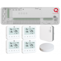Kit automatizare smart Q20 cu controller pentru incalzire in pardoseala 8 zone full wireless 4 termostate
