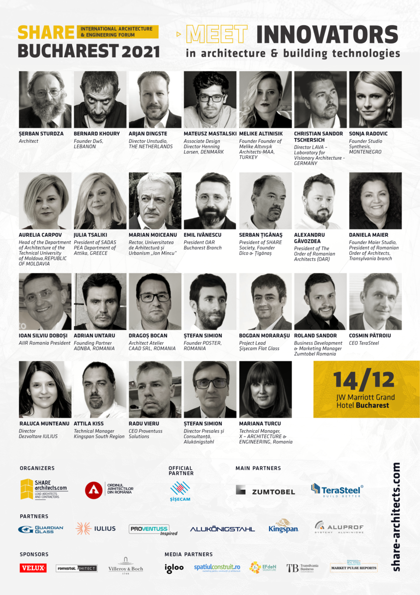 Forumul SHARE Bucharest 2021, reuniunea anuală a specialiștilor români în arhitectură și construcții