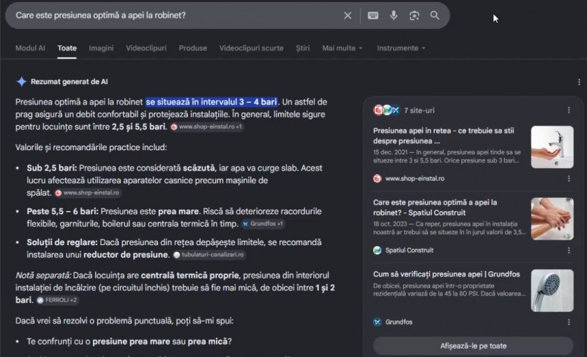 Cum utilizează Google AI Overview conținutul publicat în mediul editorial de construcții