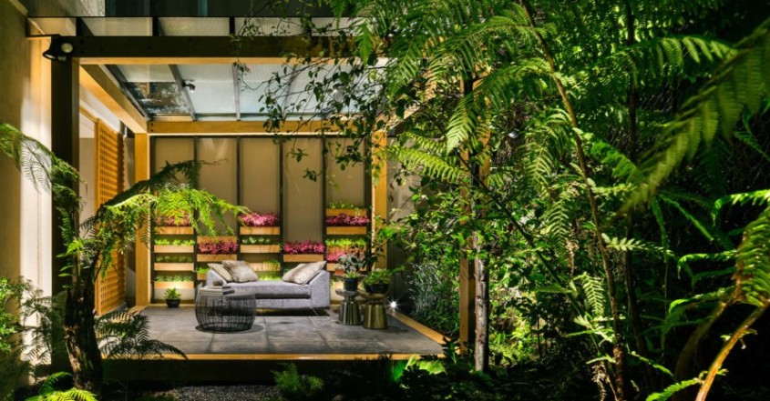 Grădinile verticale transformă această casă din Mexico City într-o oază exotică