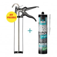Set promo You Can Stick adeziv MS polimer pentru piatră 440g + pistol - Cod: 491388