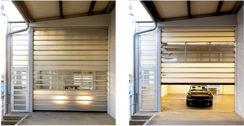 Ușa secțională rapidă Butzbach Sectiolite Sprint: Durabilitate, iluminare, siguranță, rezistență și termoizolație într-un singur produs