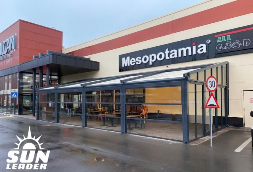 Lanțul de restaurante Mesopotamia și terasele cu pergole retractabile  