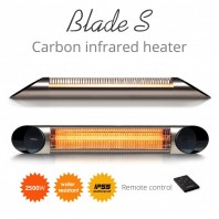 Incalzitor terasa Veito Blade S 2 5kW fibra Carbon Aluminiu Telecomanda 4 Trepte Afisaj LED buton