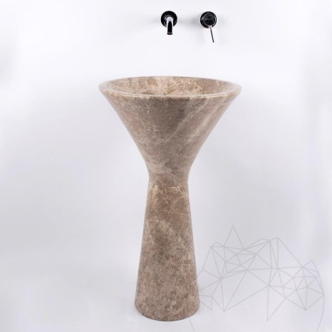 Chiuveta Tao Antros - Marmura Light Emperador, 50 x 85 cm