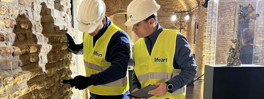 Evaluarea zidăriei istorice de către echipa LifeArt la ARCUB
