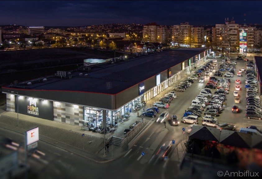 Iluminare led parc retail  Prima Shops Oradea ELECTRONIC INTERACTIV