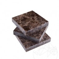 Buton Marmura Maron Emperador Polisat 9.5 x 9.5 x 2cm - MPN-4782