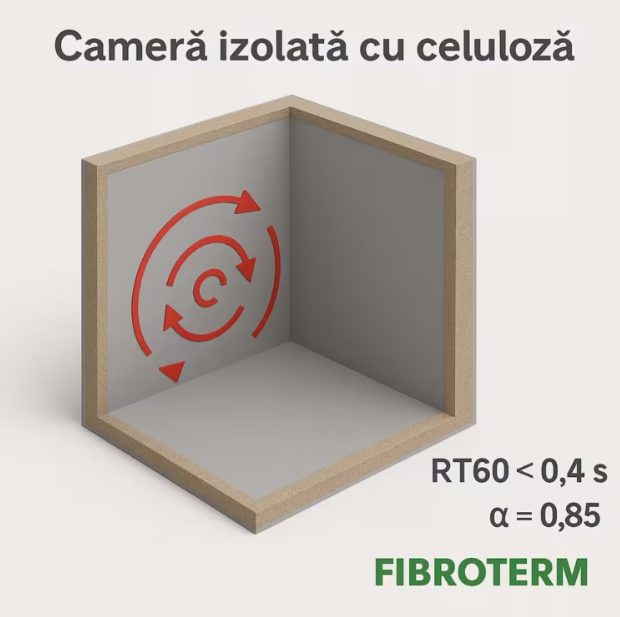 Izolare fonică cu celuloză: ghid complet 2025 pentru reducerea zgomotului și confort acustic