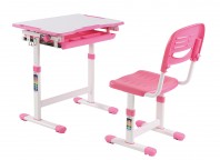 Set birou si scaun copii ergonomic reglabil in inaltime ErgoK SOL Roz