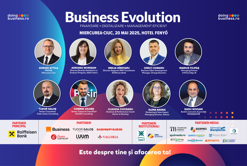 Roadshow-ul de conferințe Business Evolution ajunge pentru prima dată la Miercurea-Ciuc