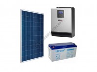 Kit fotovoltaic complet 1500 Wp, invertor 3 KVA, baterii GEL 150 Ah, productie 6kWh zi